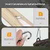 VINGLI 2.4 FT 1-Person Use Round Rattan Porch Swing Outdoor Support 440 LBS with Cushions & Adjustable Chains, for Garden, Yard, Lawn, Tree, Brown - 3 of 4