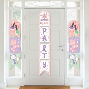 Big Dot of Happiness Pajama Slumber Party - Hanging Vertical Paper Door Banners - Girls Sleepover Birthday Party Wall Decoration Kit Indoor Door Decor - 1 of 4