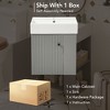 Vynxaria 21.6" Bathroom Vanities Gray Floating Vanity with Ceramic Basin & Right Side Storage 26.4"H - 4 of 4