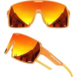 grinderPUNCH Polarized Sport Sunglasses for Men and Women, Lightweight Sun Glasses with UV Protection for Snow Hiking Cycling Running Fishing (Black) - 1 of 4