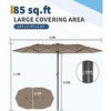 13ft Double-Sided Patio Umbrella with Crank & Tilt, UV99% Protection, Alloy Steel Frame, 6 Colors Available - 3 of 4