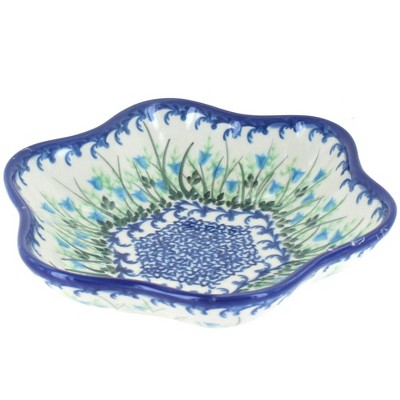 Blue Rose Polish Pottery Misty Small Daisy Bowl