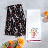 The Lakeside Collection Skeletons Embroidered Set of 2 Kitchen Towels - 3 of 3