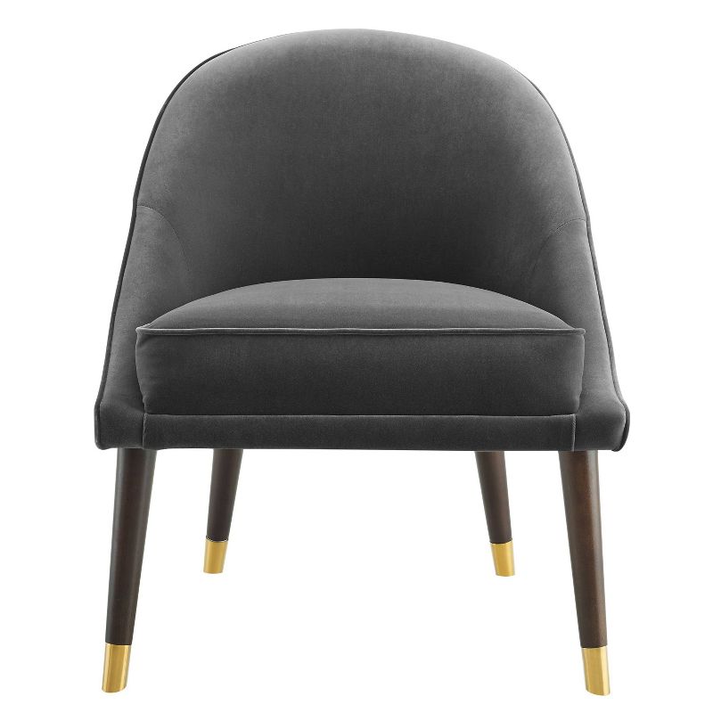 Avalon Charcoal Velvet 24.5" Contemporary Accent Chair