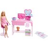 Barbie Face Mask Toy Playset & Doll with 10+ Spa Accessories Including 3 Powder Packs to Make Dough Masks - 4 of 4