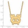Black Bow Jewelry 14k Yellow Gold Plated Sterling Silver Chicago Blackhawks NHL Necklace 18 Inch - 2 of 4