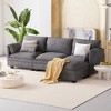 107.8'' L-Shaped Modular 3-Seater Sectional Sofa with Movable Ottoman, Armrest Storage Pocket - 4 of 4
