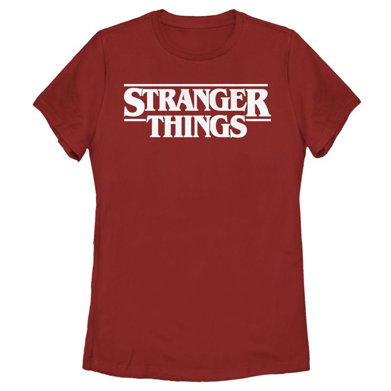 Women's Stranger Things Ghostly Logo T-Shirt, 1 of 4