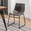 NicBex Dining Room Table Set for 6 Industrial Dining Table Set with Wooden Tabletop, 6 Faux Leather Chairs for Kitchen - 4 of 4