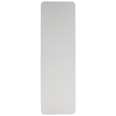 Kathryn 8-Foot Gray Metal and White Plastic Folding Table