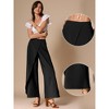 INSPIRE CHIC Women's Casual Wide Legs Back Elastic High Waist Split Side Trousers - 2 of 4
