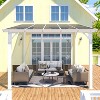 CLIHOME 10 ft. x 8 ft. Aluminum Sloped Roof Patio Cover Outdoor Pergola with UV Protection and Rust-Resistant Patio Canopy - 3 of 4