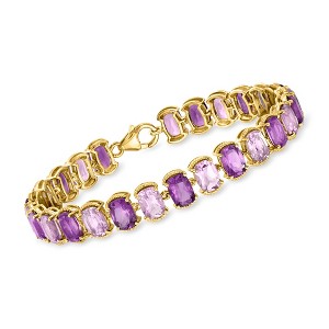 Ross-Simons 20.00 ct. t.w. Tonal Amethyst Bracelet in 18kt Gold Over Sterling - 1 of 3
