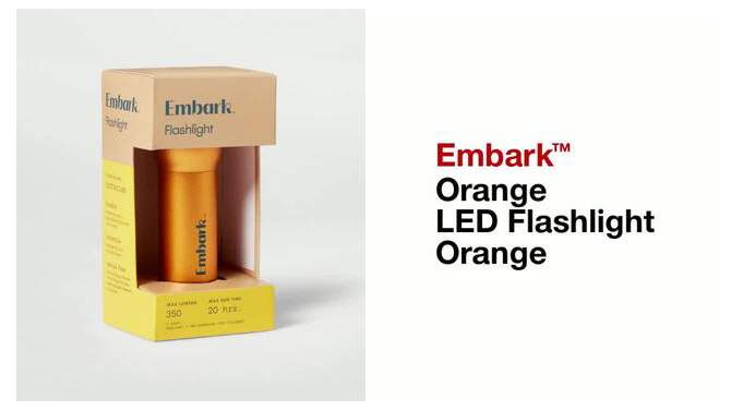 Orange LED Flashlight Orange - Embark&#8482;️, 2 of 6, play video