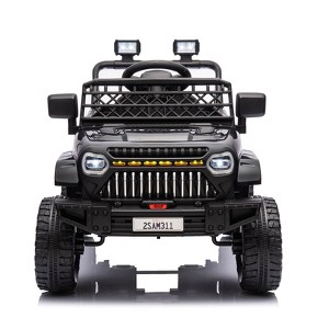 Kids Ride On Truck Car, 12V Battery Powered Ride On Toy for Toddlers, Electric Vehicle with Remote Control, Spring Suspension, LED Lights, Music - 1 of 4
