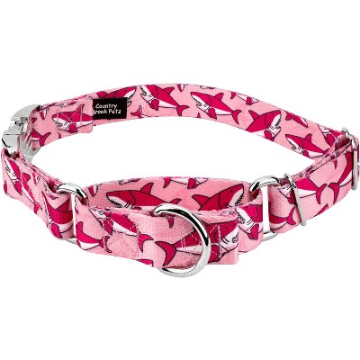 Country Brook Petz Pink Sharks Martingale Dog Collar With Premium Buckle :  Target