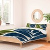 Deny Designs Modern Tropical Deep Woods Duvet Cover and Pillow Sham Set Blue - 2 of 4