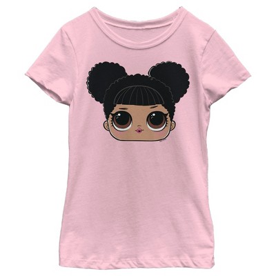 Girl's L.o.l Surprise Hoops Mvp Hair Buns T-shirt - Light Pink - Small ...