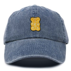 Dalix Yellow Gummy Embroidered Cotton Dad Hat Baseball Cap Adjustable Womens - 1 of 4