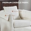 Bestier Modern Swivel Accent Chair with Ottoman for Living Room, Upholstered Chenille Barrel Chair Set with Back Pillow & Armrest Covers - 4 of 4