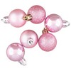Northlight Shatterproof 3-Finish Christmas Ball Ornaments - Pink - 1.25" (30mm) - 18ct - 3 of 4