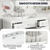 47"W Bathroom Vanity with Sink, Freestanding Bathroom Sink Cabinet with 8 Drawers & Soft-Closing Doors - ModernLuxe - 3 of 4