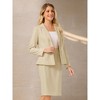 INSPIRE CHIC Women's Business Formal Blazer and Pencil Skirt Suit Set 2 Pcs - 3 of 4