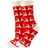 Festive Frolicking Reindeers Holiday Socks (Women's Sizes, Adult Medium) from the Sock Panda - Great for Christmas Time - 3 of 3