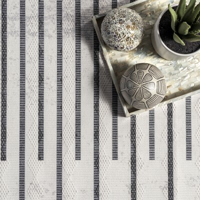 Serene Sunlight Easy-Care Viscose Blend 8' x 10' Area Rug in Beige