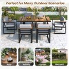 7 Piece Outdoor Patio Dining Set,Patio Dining Table and 6 Chairs Set,Modern Garden Dining Furniture Set with Cushions,Umbrella Hole-Coolbibila - 2 of 4