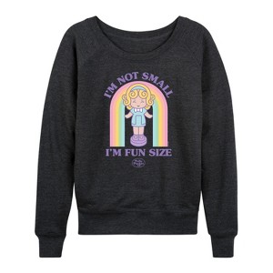 Women's - Polly Pocket - Polly Pocket Fun Size Lightweight French Terry Wide Neck Long Sleeve Shirt - 1 of 4