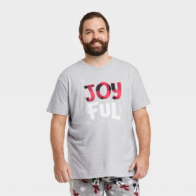 Men's Holiday Joyful Matching Family Pajama T-Shirt - Wondershop™ Gray