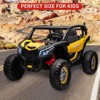 24V Kids 2-Seater Electric Ride-On UTV with Remote Control, 4WD, 4 Shock Absorbers,Leather Seats,MP3 Player & LED Lights - 4 of 4