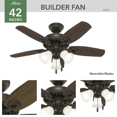 Elegant 42" New Bronze Ceiling Fan with Cherry & Mahogany Blades