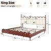 Christopher Knight Home Caitria Contemporary Faux Leather Platform Bed with Headboard and Footboard - 3 of 4