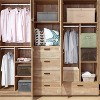 Aoibox Large Storage Boxes with Lids and Handles Collapsible Linen Organizer Bins with Removable Divider Cream 2 Pack - 4 of 4