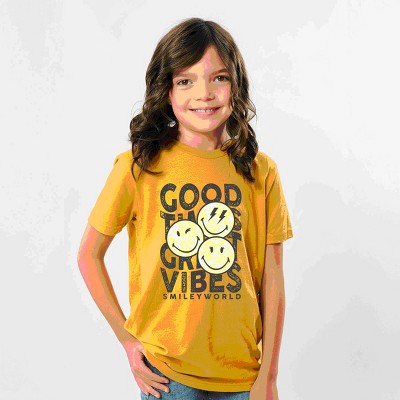 The Juniper Shop SmileyWorld Good Times Great Vibes  Youth Short Sleeve Tee