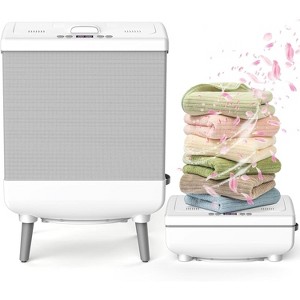 ZAFRO Towel Warmer Bucket, 35L Towel Heater with Fast Heating & Drying Modes, Foldable Design, Removable Hanging Hooks, Overheat Protection - 1 of 4