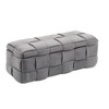 Sapphtopaz Velvet Ottoman Bench with Storage & Safety Hinge, Entryway & Bedroom Seating, Upholstered Storage Ottoman, Entryway Padded Footstool - 3 of 4