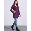 INSPIRE CHIC Women's Single Breasted Notched Lapel Long Winter Coats - 3 of 4
