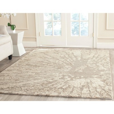 Winter Taupe Hand-Tufted Wool Abstract 5' x 8' Rug