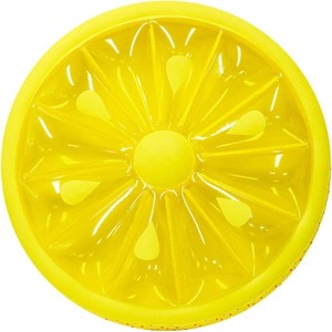 Pool Central Inflatable Fruit Slice Swimming Pool Lounger Raft - 60" - Lemon - 1 of 4