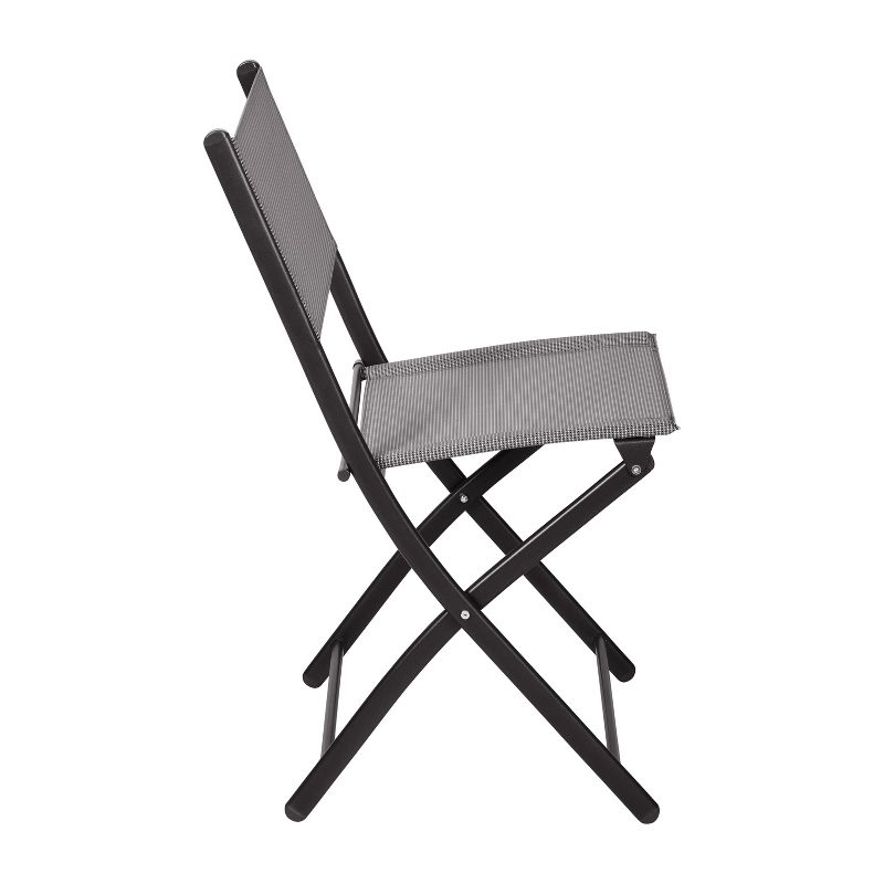 Flash Furniture Brazos Set of 2 Commercial Grade Indoor/Outdoor Folding Chairs with Flex Comfort Material Backs and Seats and Metal Frames, 5 of 16