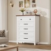 5 Drawer Dresser for Bedroom, Drawer Dresser with Large Storage, Freestanding Wooden Closet Chest for Bedroom Living Room - 4 of 4