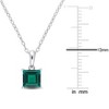 EVERLY JEWELRY | Sterling Silver Pendant with Gemstone and Created Gemstone – Multiple Stone Options - 3 of 4