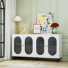 Tiramisubest Modern Accent Sideboard with Acrylic Doors Metal Leg Storage Adjustable Shelf Cabinet Cupboard Living Room - 2 of 4