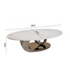 NicBex Marble Coffee Table with Sculptural Stainless Steel Base, Contemporary Center Table for Living Room & Lounge - 2 of 4