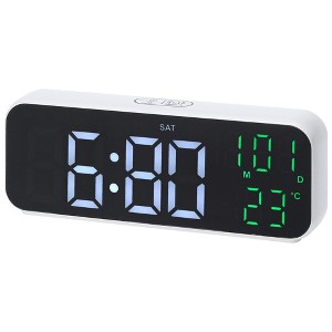 REGALWOVEN Electric Alarm Dimmable USB Charging Port Alarm Clock 6.7x2.4x1.2 Inches - 1 of 4