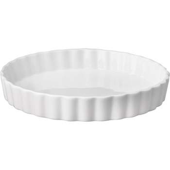 HIC Harold Import Co Porcelain 8 Inch Round Quiche Baking Dish