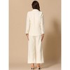 INSPIRE CHIC Women's 2 Piece Long Sleeve Notched Lapel with Pockets Dressy Business Blazer Pant Suits - 4 of 4